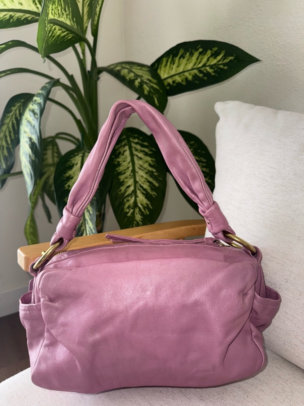 Coach Parker VTG Barbie Pink Shoulder Y2K Leather Shoulder HandBag Purse #13442 - Picture 4 of 17
